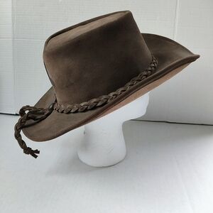 Leather Outback Walkabout Rancher Hat Size Medium